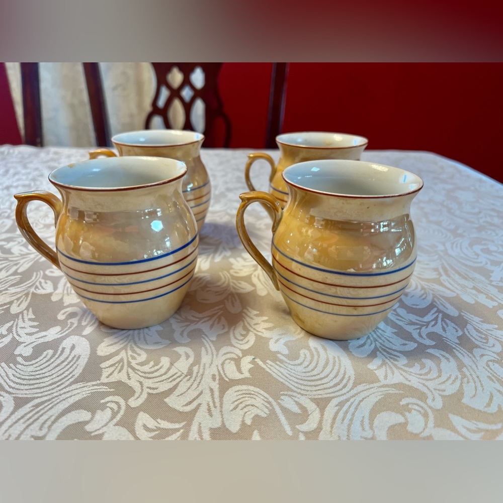 Lusterware - Vintage mugs - Czechoslovakia - pre-owned - $20